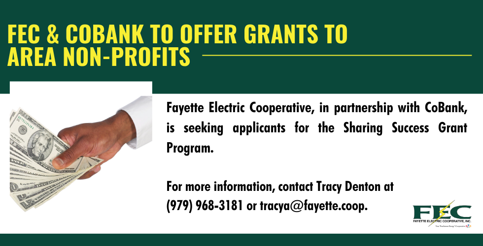 FEC & CoBank to Offer Grants to Area Non-Profits