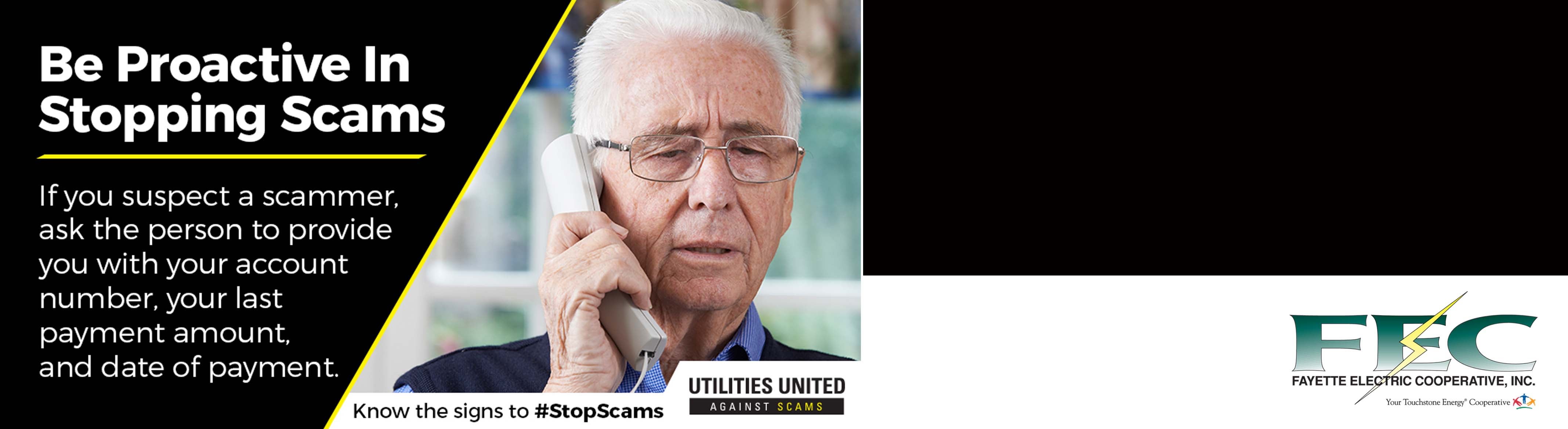 Be Proactive in Stopping Scams